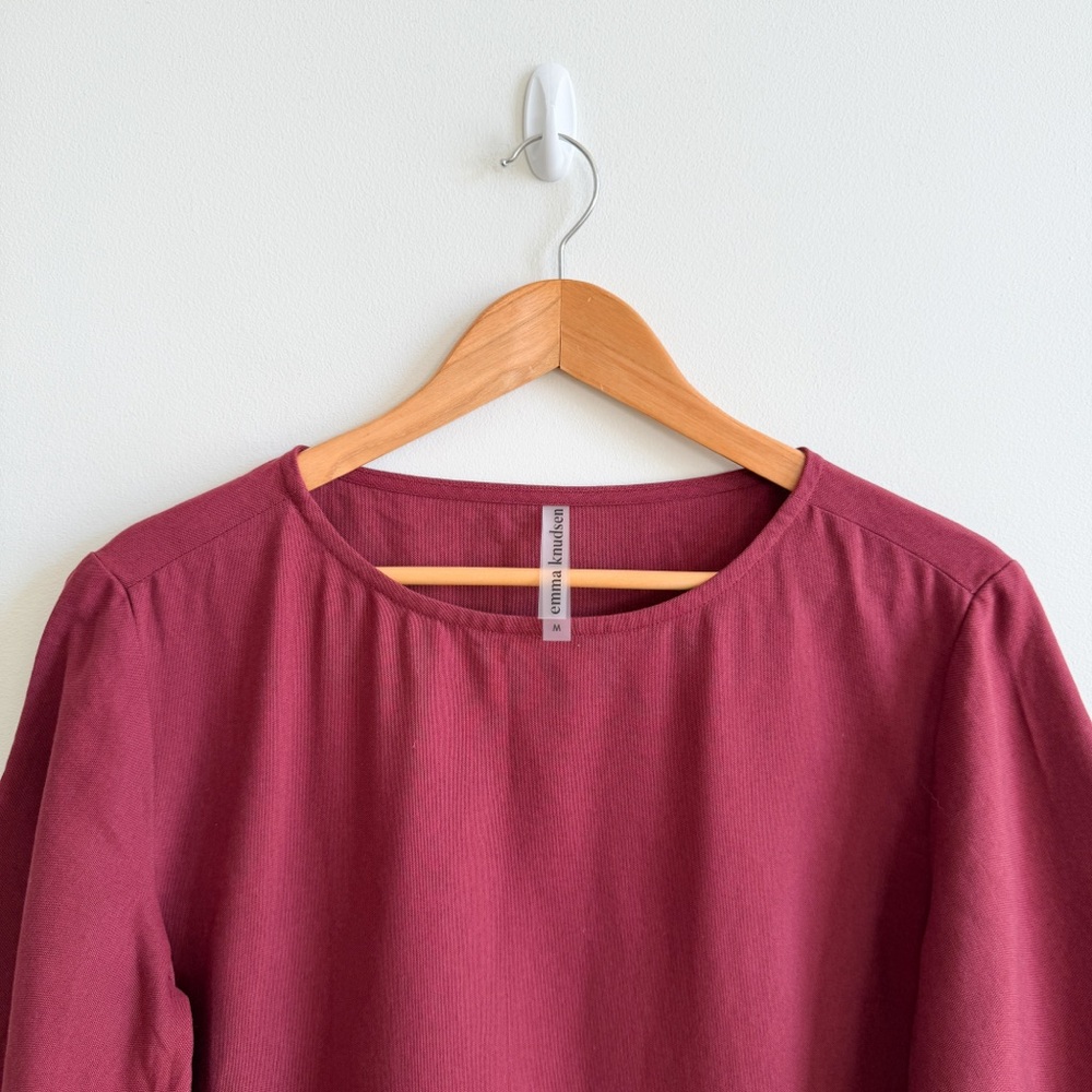 EMMA KNUDSEN • Lauren Dress in Cabernet Red - Picture 3 of 11
